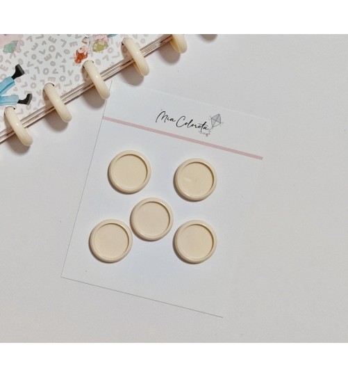 Set Discos para Encuadernar 24mm Beige